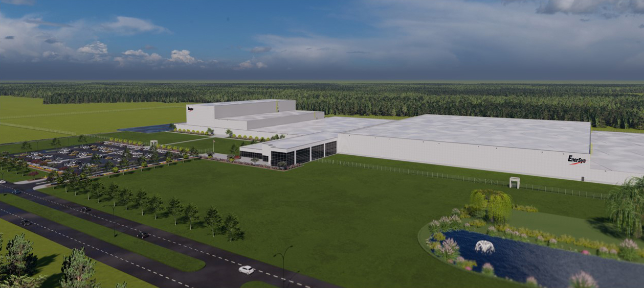 Artists rendering of the EnerSys Greeville facility